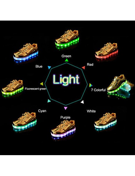 Unisex Kid Boy Girl Breathable  Student dance Boot LED Light Athletic Shoe Sport Shoes Flashing Sneakers USB Charge  
